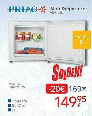 Eldi Friac Mini-diepvriezer aanbieding