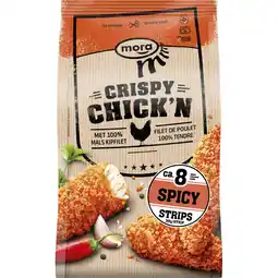 Albert Heijn Mora Crispy chick'n spicy strips aanbieding