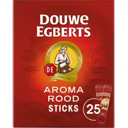 Albert Heijn Douwe Egberts Aroma rood sticks oploskoffie aanbieding