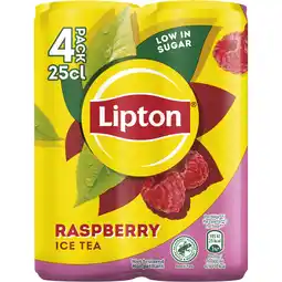 Albert Heijn Lipton Ice tea raspberry 4-pack aanbieding