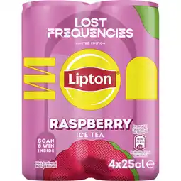 Albert Heijn Lipton Ice tea raspberry 4-pack aanbieding