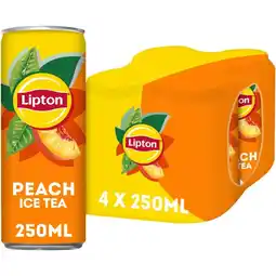 Albert Heijn Lipton Ice tea peach 4-pack aanbieding