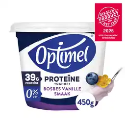 Albert Heijn Optimel Proteïne yoghurt bosbes vanillesmaak aanbieding