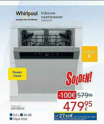 Eldi Whirlpool Inbouw Vaatwasser aanbieding