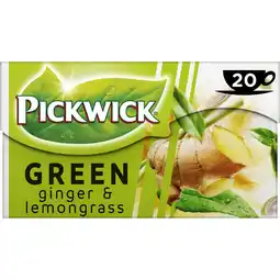 Albert Heijn Pickwick Ginger & lemongrass groene thee aanbieding