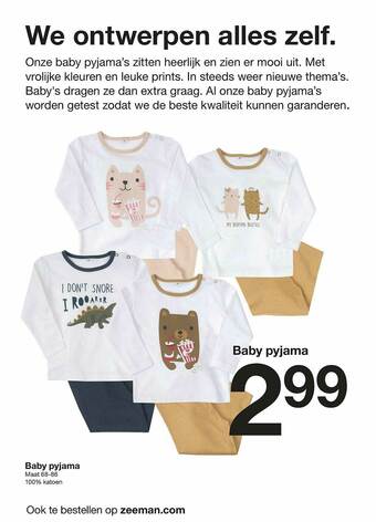Zeeman Baby Pyjama aanbieding