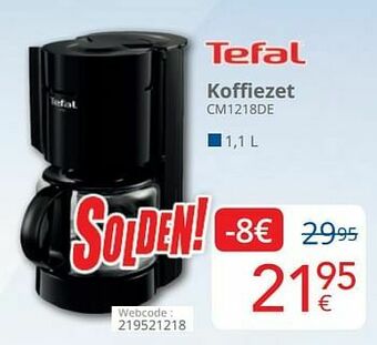 Eldi Tefal koffiezet cm1218de aanbieding