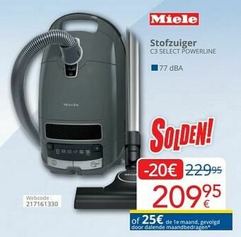 Eldi Miele stofzuiger c3 select powerline aanbieding