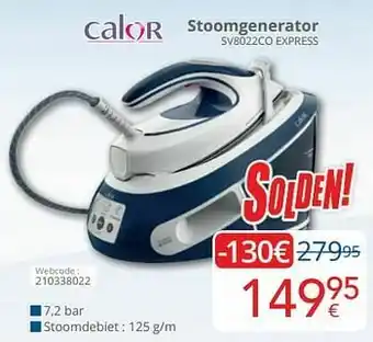 Eldi Calor stoomgenerator sv8022 co express aanbieding