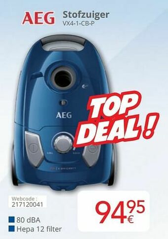 Eldi Aeg stofzuiger vx4-1-cb-p aanbieding