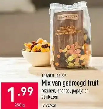 ALDI Mix van gedroogd fruit aanbieding