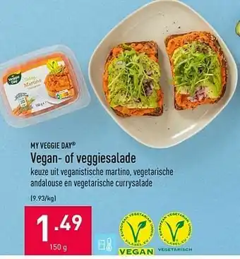 ALDI Vegan- of veggiesalade aanbieding