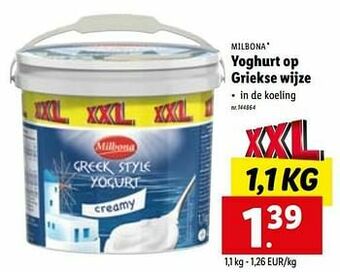 Lidl Yoghurt op griekse wijze aanbieding