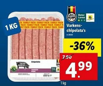 Lidl Varkenschipolata‘s aanbieding
