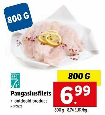 Lidl Pangasiusfilets aanbieding