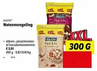Lidl Notenmengeling olijven-, pistachenotenof macadamianotenmix aanbieding
