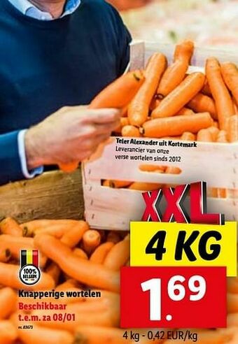 Lidl Knapperige wortelen aanbieding