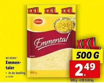 Lidl Emmentaler aanbieding