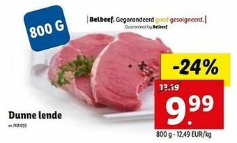 Lidl Dunne lende aanbieding