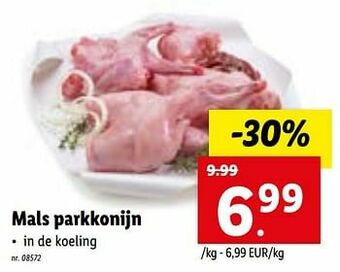Lidl Mals parkkonijn aanbieding