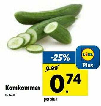 Lidl Komkommer aanbieding