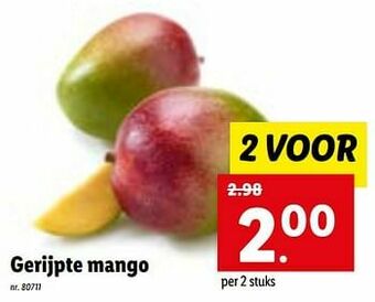 Lidl Gerijpte mango aanbieding
