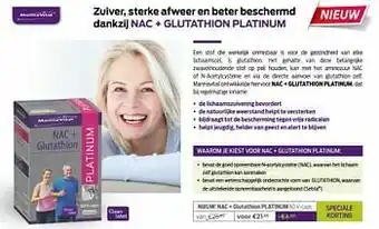 Mannavita Nieuw nac + glutathion platinum aanbieding