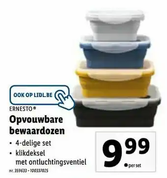 Lidl Opvouwbare bewaardozen aanbieding