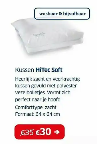 Sleeplife Kussen hitec soft aanbieding