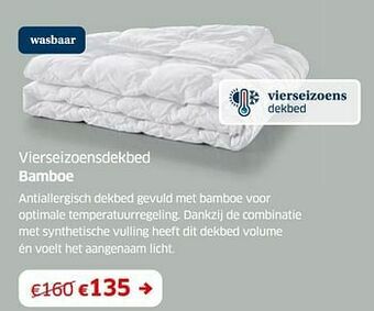 Sleeplife Vierseizoensdekbed bamboe aanbieding
