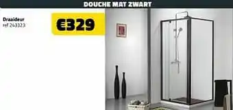 Bouwcenter Frans Vlaeminck Douche mat zwart draaideur aanbieding
