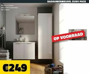 Bouwcenter Frans Vlaeminck Badkamermeubel euro pack wit aanbieding
