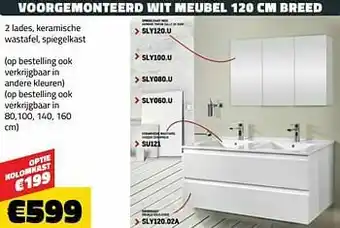 Bouwcenter Frans Vlaeminck Voorgemonteerd wit meubel aanbieding