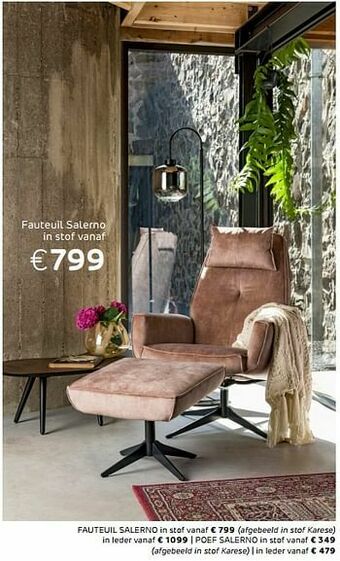 Henders & Hazel Fauteuil salerno in stof aanbieding