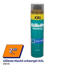 Action Gillette Mach3 scheergel XXL aanbieding