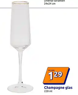 Action Champagne glas aanbieding