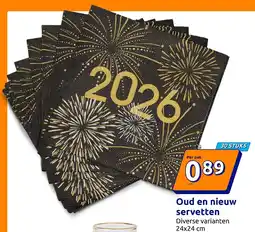 Action Oud en nieuw servetten aanbieding