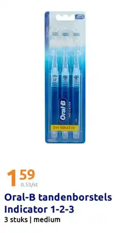 Action Oral-B tandenborstels Indicatoог 1-2-3 aanbieding