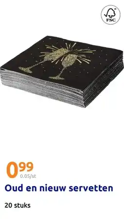 Action Oud en nieuw servetten aanbieding