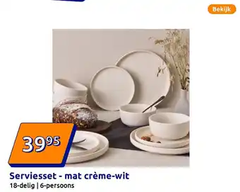 Serviesset - mat crème-wit