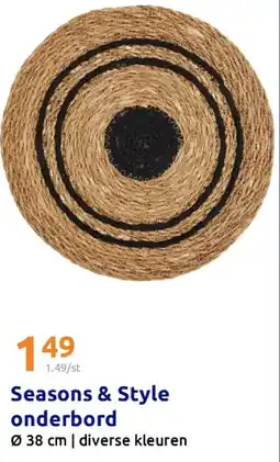 Action Seasons & Style onderbord aanbieding