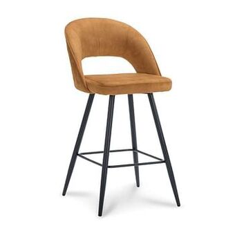 Barkruk Silvan - cognackleur - 65 cm - Leen Bakker