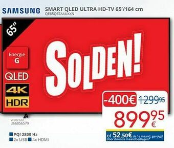 Eldi Samsung smart qled ultra hd-tv qe65q67aauxxn aanbieding