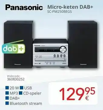 Eldi Panasonic micro-keten sc-pm250begs aanbieding