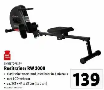 Christopeit roeitrainer rw 2000