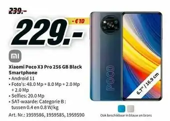 MediaMarkt Xiaomi poco x3 pro 256 gb black smartphone aanbieding