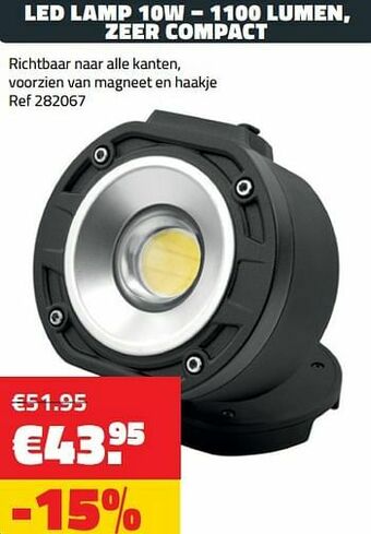 Bouwcenter Frans Vlaeminck Led lamp 10w - 1100 lumen, zeer compact aanbieding