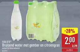 ALDI Fou D'O Bruisend water met gember en citroengras aanbieding