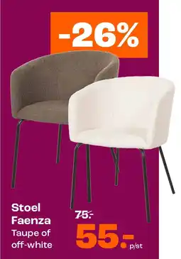 Kwantum Stoel Faenza aanbieding