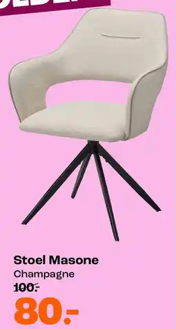 Kwantum Stoel Masone Champagne aanbieding